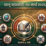 आजच्या चालू घडामोडी २७ मार्च २०२६ |Daily Current Affairs 27 March 2026