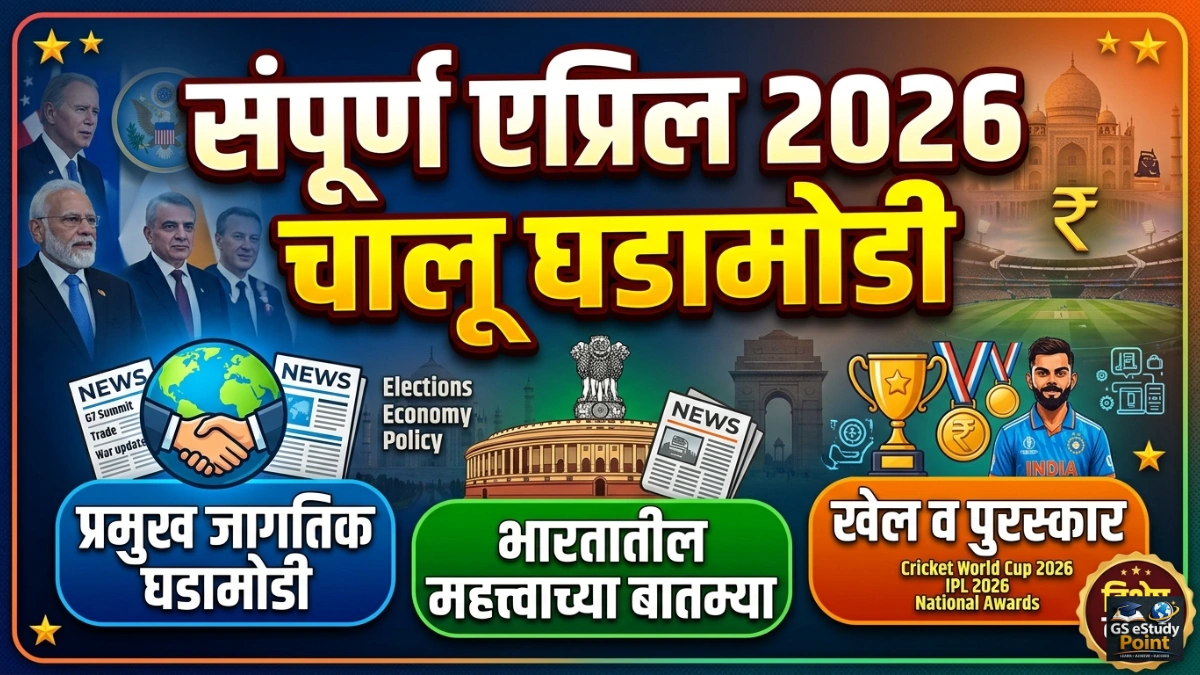 Current Affairs April 2026 Marathi