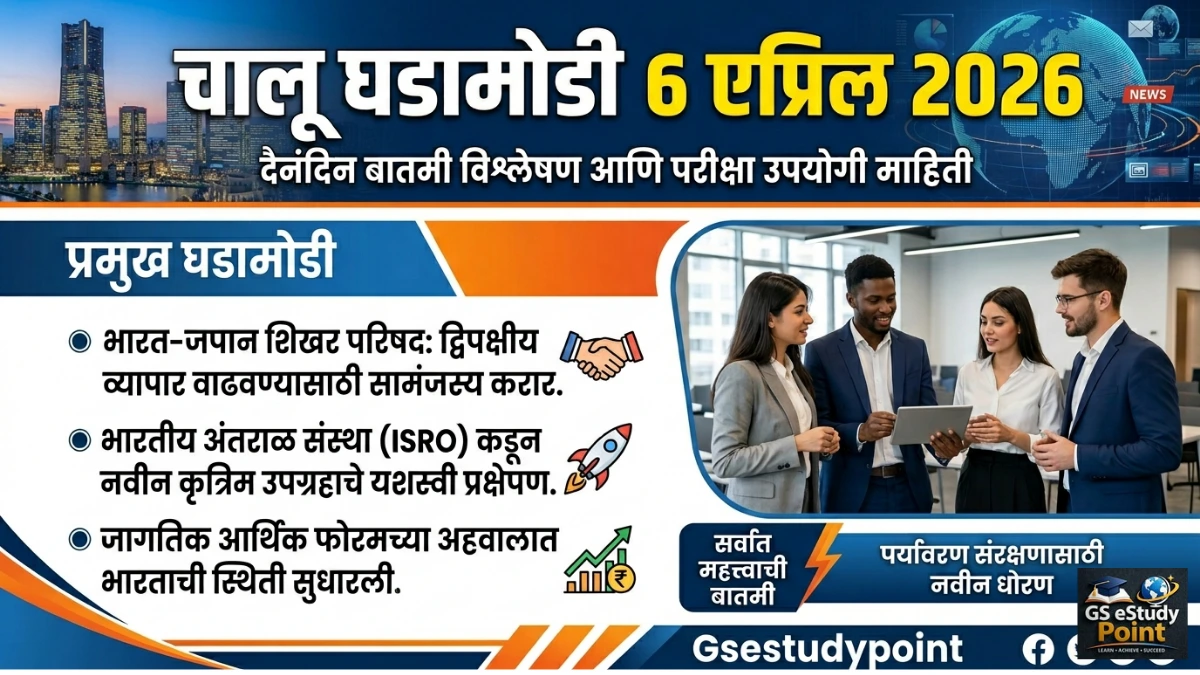 Daily Current Affairs In Marathi 6 April 2026